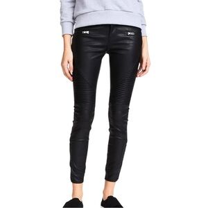 NWT Blank NYC Black Vegan Leather Moto Pants Womens Plus Size 33